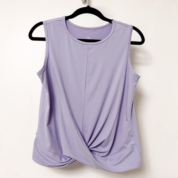 Move Theology Twist Front Soft Fabric Sleeveless Tank Top Lilac Purple Medium‎ - Picture 3 of 4